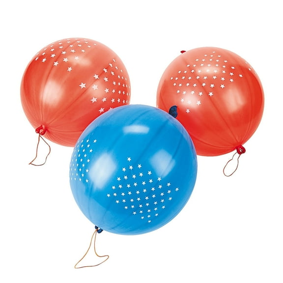 Patriotic Punch Balls - Party Favors - 12 Pieces