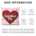 thumbnail image 6 of COMIO Pillow Case Valentine Day Gift LOVE 2-Piece Short Plush Pillowcase (Universal 1) White, 6 of 6