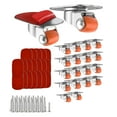 thumbnail image 4 of 20x Ruedas giratorias giratorias de 360 grados Accesorio silencioso que protege los pisos de madera Ruedas de placa de repuesto para carritos de, 4 of 9