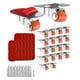 thumbnail image 4 of Paquete de 20 ruedas giratorias que se pueden girar 360 grados y reemplazan los rodillos de placa para carros, 4 of 9