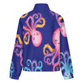 thumbnail image 6 of Jackets for Women Winter Coat Jackets Flannel Stand Collar Jacket(Cute Octopus Sea Life,Size:S-4XL), 6 of 7