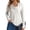 White #062, variant on Women's Cowl Neck Ribbed Knit Tunic Long Sleeve Relaxed Fit Pullover Tops