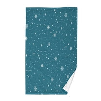 Snowflake Background Single Pack 100% Cotton Bath Towel (16'' x 28'') Soft, Highly Absorbent, Ideal for Bathroom, Gym, Beach