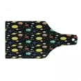 thumbnail image 1 of Space Cutting Board, Comets and Constellations Stars with Polka Dots Earth Sun Saturn Mars Solar System, Tempered Glass Cutting and Serving Board, Wine Bottle Shape, Multicolor, by Ambesonne, 1 of 1