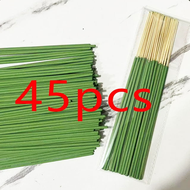 Nvzi 45 varitas de hierba verde aromática de 22 cm de largo para exteriores, ideales para aromaterapia en patios, con aceite esencial de limoncillo y repelente natural de insectos.