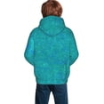 thumbnail image 2 of KLL Unisex Kids Boys Girls Hooded Pocket Pullover Hoodies-Blue Green Glitter, 2 of 6
