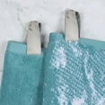 thumbnail image 5 of Superior Cotton Marble Jacquard Border Bath Towel (Set of 4), Teal, 5 of 7