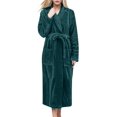 thumbnail image 1 of Warm Bathrobes For Women Plus Size Hooded Soft Long Lightweight Nightgown Full Length Terry Cloth Robe Sleepwear, 1 of 1