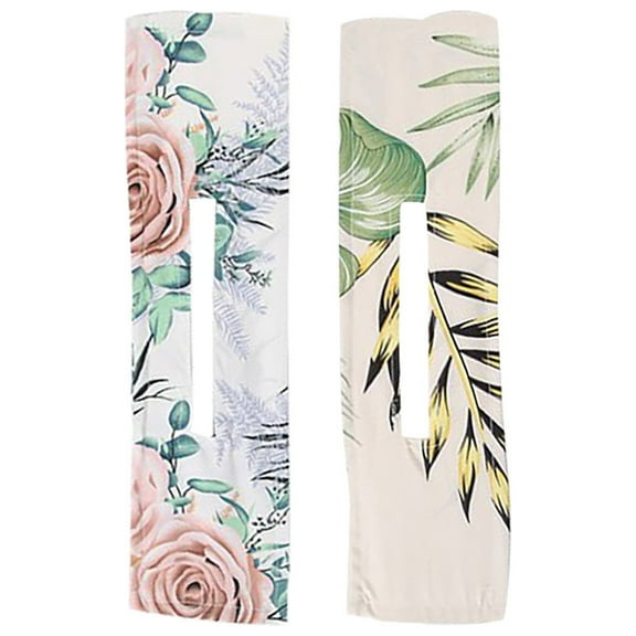 Beauty Under $15 Lightweight French Retro Hair Band Korean Printed Donut Flower Headband 2Pcs Multicolor