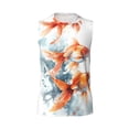thumbnail image 6 of Lsque Three Goldfish Watercolor Splash Print Men's Cotton Blend Sleeveless Muscle Shirts (S-3XL)- Moisture Wicking, Odor Protection, UPF 30+,3X-Large, 6 of 8
