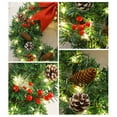 thumbnail image 4 of Christmas Wreath Rattan Outdoor, Christmas Wreath with Lights, Small Artificial Xmas Wreath ,Winter Snowflake Christmas Wreath for Door Hanging Christmas Decoration, 4 of 5