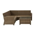 thumbnail image 6 of Bradenton 4Pc Outdoor Sectional Set - Sunbrella White/Weathered Brown, 6 of 14