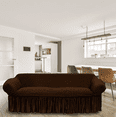 thumbnail image 5 of LABBA Fundas Elásticas para Sillones con Olanes, Juego de 3 Piezas, para Sofá Individual/Love Seat/Tres Plazas Color  Café Chocolate, 5 of 5