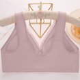 thumbnail image 4 of Qwertyu Daisy Bras for Older Women Front Closure No Wire Comfortable Convenient Buckle Bra Comfy Everyday Bra Pink 42, 4 of 6