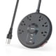 thumbnail image 1 of ZSIMC Regleta de alimentación, 6 tomacorrientes y 3 puertos USB, cable de extensión de 6.5 pies de largo, protector contra sobretensiones de enchufe circular, núcleo 100% de cobre, estación de carga d, 1 of 5