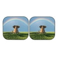 thumbnail image 7 of Kll Elephant Dog Sitting Under The Rainbow Windshield Sun Shade 2-Piece Foldable Car Front Window Sunshade For Most Sedans Suv Truck- Small, 7 of 7