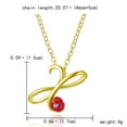thumbnail image 2 of Jusqu'à 65% de Réduction sur les Colliers SMihono pour Femmes, Collier Lettre Rose avec Strass, Pendentif Rétro en Anglais, 2 of 2