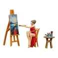 thumbnail image 4 of Figuras de niña en miniatura, modelo de resina, figura de gente pequeña realista pintada a mano para 1 87, 4 of 9