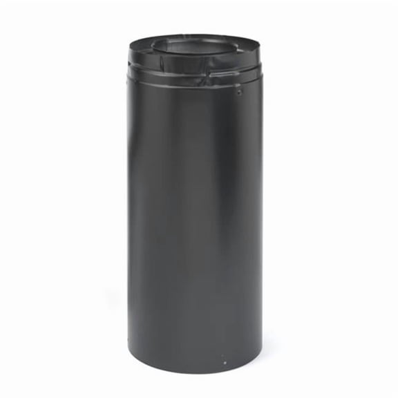M & G Duravent 46DVA-18B 4 Inch  x 6 Inch  DirectVent Pro 18 Inch  Length Black Pipe  .020 Aluminum Inner Wall.26-ga. Galvanized Outer Wall