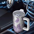 thumbnail image 6 of Butterfly 40oz Tumbler with Handle and Straw, Large Capacity Travel Cup for Hot & Cold Drinks, Double Walled Vacuum Insulated Cup,Birthday Gifts for Women Girls, Spring, 6 of 6