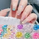 thumbnail image 5 of 5 cajas de diamantes de imitación de sirena de cristal para uñas, cuentas redondas de caviar con parte trasera plana para decoración de uñas, 5 of 6