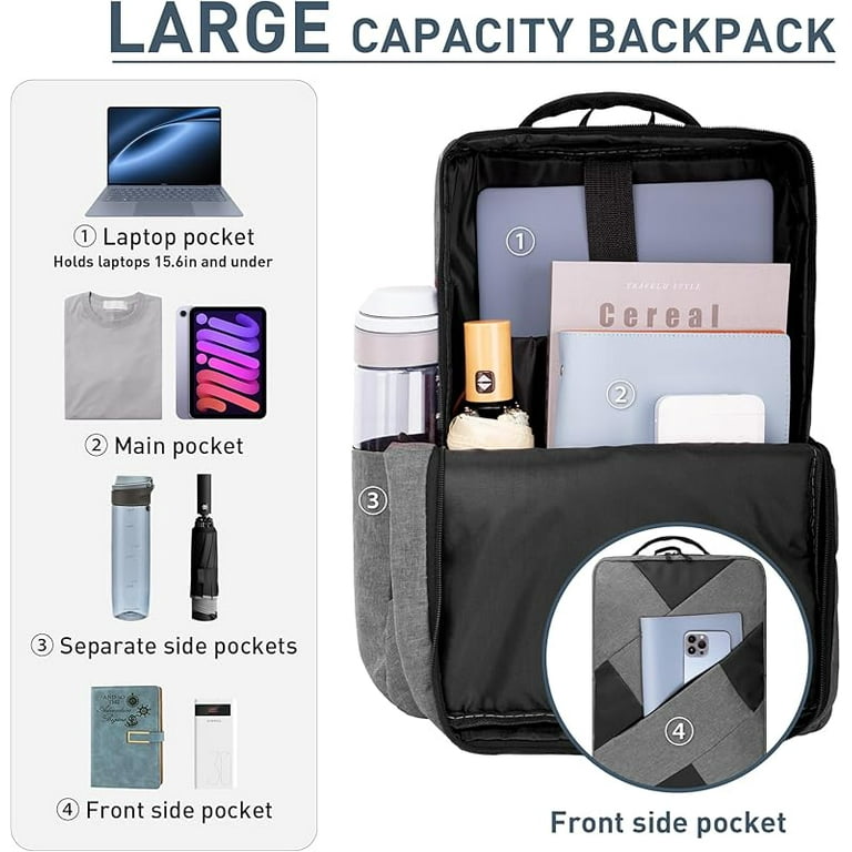 3 Pieces Set Laptop Backpack,15.6 Inch Men Women Laptop