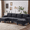 Black, variant on Ktaxon U-Shaped Sectional Sofa, 111"  Chenille Couch, 4 Seat Lounge Sleeper with Double Chaise for Living Room Off White