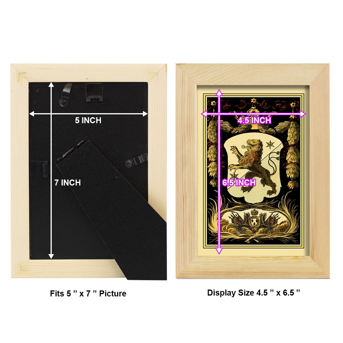 Family Crest III -Framed Print w/glass-Natural Wood