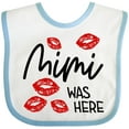 thumbnail image 3 of Inktastic Mimi Was Here Red Kisses Boys or Girls Baby Bib, 3 of 4