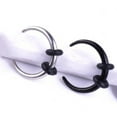 thumbnail image 2 of Unisex C Shape Septum Buffalo Taper Expander Piercing Nose Ring Stud Jewelry, 2 of 8