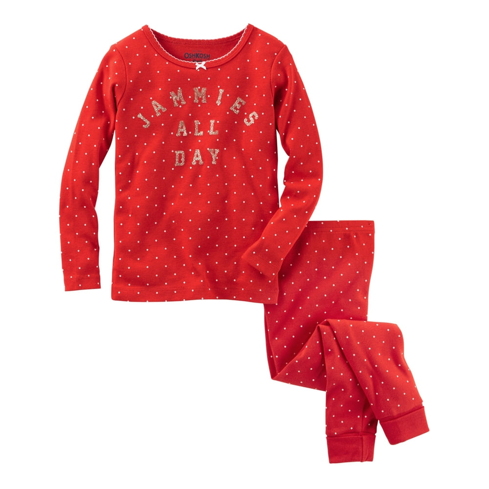 Oshkosh B'gosh OshKosh B'gosh Baby Girls' 2 Pc Sparkle Jammies All Day Pajama Set, 6 Months