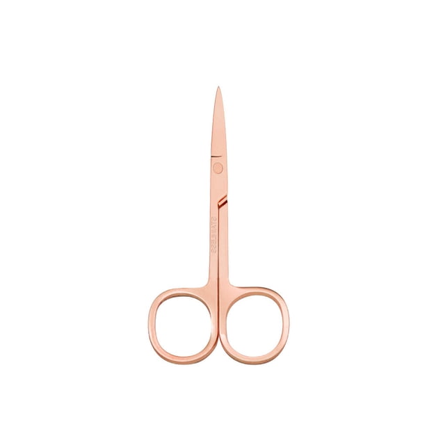 Vogacara Alicates para cutículas de uñas Tijeras de acero inoxidable Galvanoplastia Recortadora de cejas plantillas de cejas Chapado en oro rosa. Vogacara CE011500-03