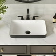 thumbnail image 2 of DV-1V0233 DeerValley Ally 19'' x 12'' Semi-Recessed Vessel Sink Rectangular Above Counter Basin Drop in Bathroom Sink, 2 of 11