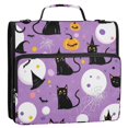 thumbnail image 5 of FORMRS Zipper Binder with Shoulder Strap 2-inch Ring 500 Sheet Capacity File Bag, Purple Halloween Pattern, 5 of 5