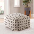 thumbnail image 2 of Steve Silver Kodi Black and Natural Polyester Blend Square Pouf, 2 of 4
