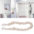 thumbnail image 4 of Boho Rideaux, Porte-Papier Toilette Simple Sans Fondu pour Rideau Corde de Coton Beige avec Perles de Bois 55cm, 4 of 8