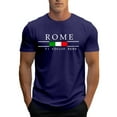 thumbnail image 5 of XIAOCHA Mens Rome Graphic Tee Short Sleeve Crew Neck Top Soft Casual Travel Shirt, 5 of 5