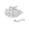 thumbnail image 1 of 12pcs Crimp Spring Broche Resultados de la joyería Suministros de artesanía de Blanco plateado Zulema Resultados de joyería de corchete, 1 of 7