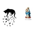 thumbnail image 1 of Reloj de pared colgante de gato de acrílico silencioso, movimiento silencioso, adorno de mesa DIY, regalo para sala de estar, decoración de casa de ca, 1 of 8