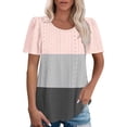 thumbnail image 1 of WILLBEST Vestidos Casuales para Mujer Fiesta 2025 Verano Mujeres Tops de Manga Corta Elegantes Casuales Ojal Bordado Cuello Redondo Camisetas Moda Suelta Blusas Tipo Túnica Grande​​, 1 of 3