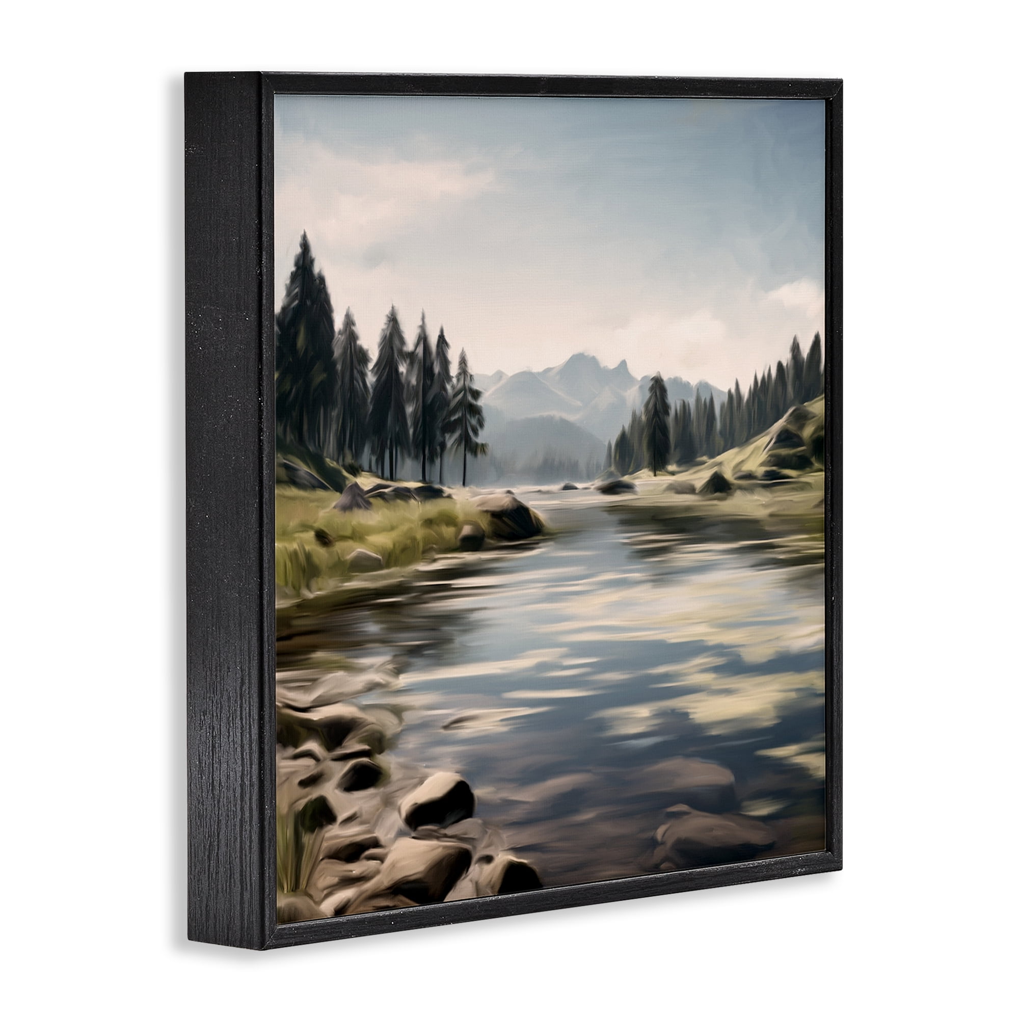 My Hideaway Pond Ripples Black Framed Giclee Art, design by Kim Allen