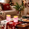 thumbnail image 6 of 2 PCS Tilted Flameless Candles Flickering LED Lights Battery Operated Candles with Remote Timers for Holiday Decor Pink Background with Hearts, 6 of 7