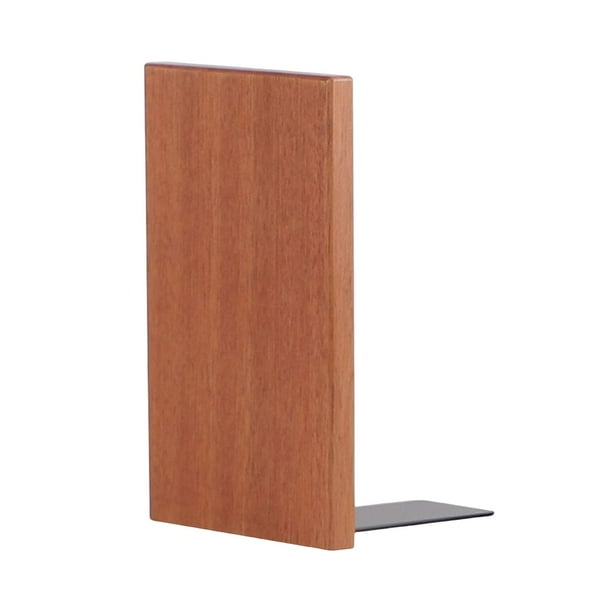 Sujetalibros de madera, organizador de libros, soporte de madera, sujetalibros decorativos para libros pesados 13x105 cm
