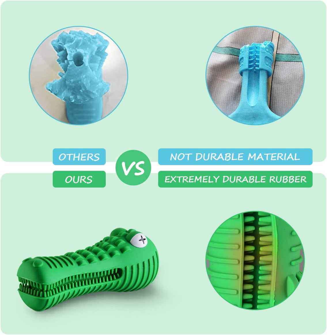General Dog Toys for Aggressive Chewers Large Medium Breed, Indestructible Dog Chew Toys, Squeaky Interactive Tough Extremely Durable, Dogs Toothbrush Toys to Keep Them Busy