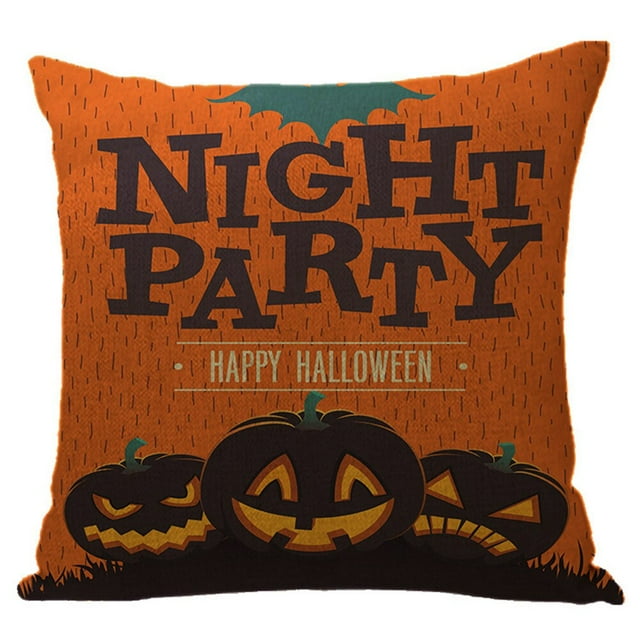 Funda de almohada con temática de Halloween, cubierta de cojín de lino, cuadrada, Serie de calavera y bruja, para sofá y coche