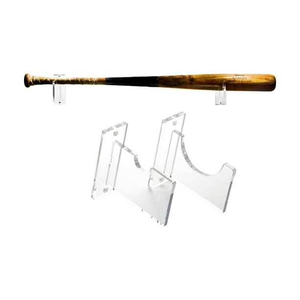 Baseball Bat Wall Mount For Horizontal Display Sy Clear Acrylic Holder Fits Any Or Softball Easy To Install A023 B Ls Com - Hang Baseball Bat On Wall