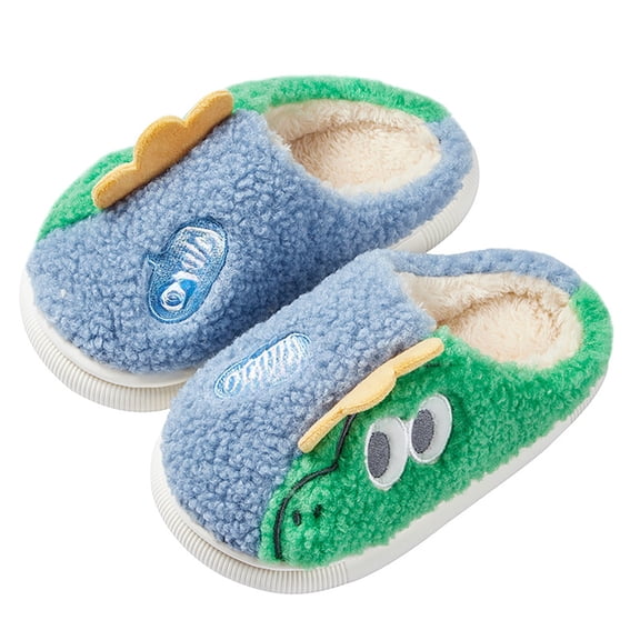Lujianch Toddler Kids Unisex Slippers Animal Winter Warm Furry Shoes For Boys Girls Girls Slippers Size 5M