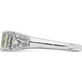 thumbnail image 4 of Sterling Silver Rhodium Cushion-Cut Green Quartz & Diamond Ring (Size 8) Made In Thailand qr2793-8, 4 of 6