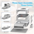 thumbnail image 4 of CURUK XL Stainless Steel Litter Box with Lid, Scoop, Footboard, Trapping Mat, Gray, Half/ Fully Enclosed Design, 4 of 8