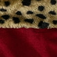 thumbnail image 4 of Northlight 20" Red and Black Leopard Cuff Christmas Stocking, 4 of 6